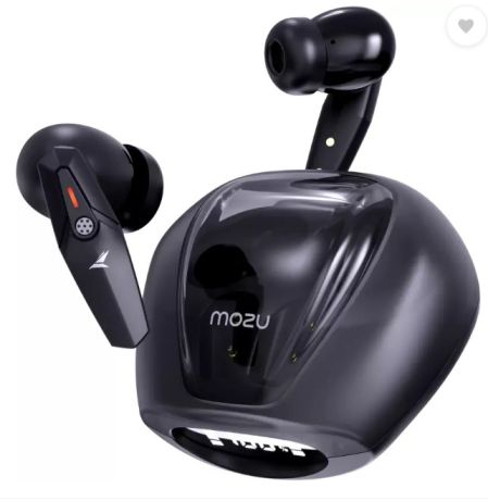 Mozu Flexibuds X Pro With ENC Gaming,40ms Super Low Latency,60 Hours Playback,EQ Mode Bluetooth Gaming Headset